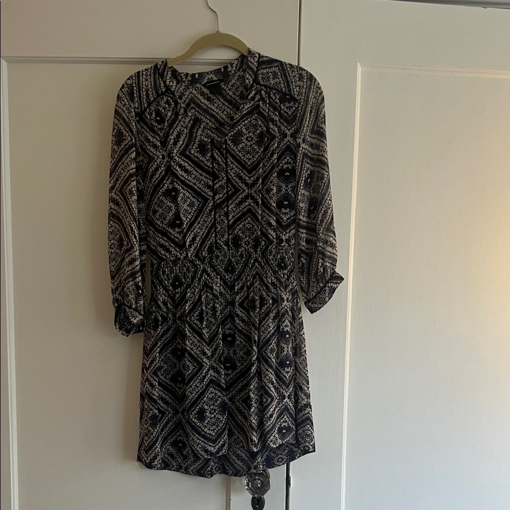Club Monaco Geometric Lined Long Sleeve Dress - Great Condition